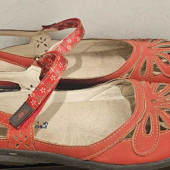 Mary Jane, Vegan Upper, Red JBU by Jambu Wildflower Encore size 7M - Picture 7 of 15